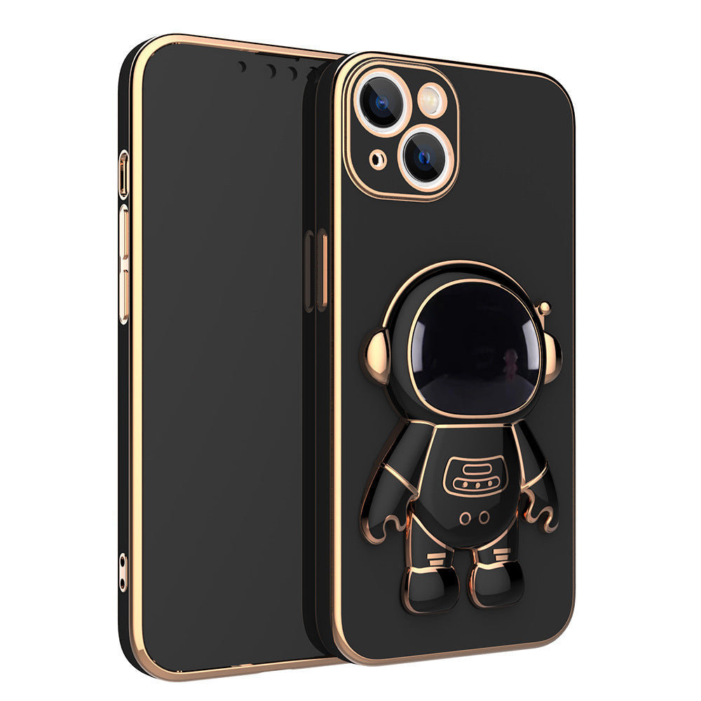 Coque de Téléphone 3D Astronaute Antichoc – Support Électroplaqué Anti-Drop