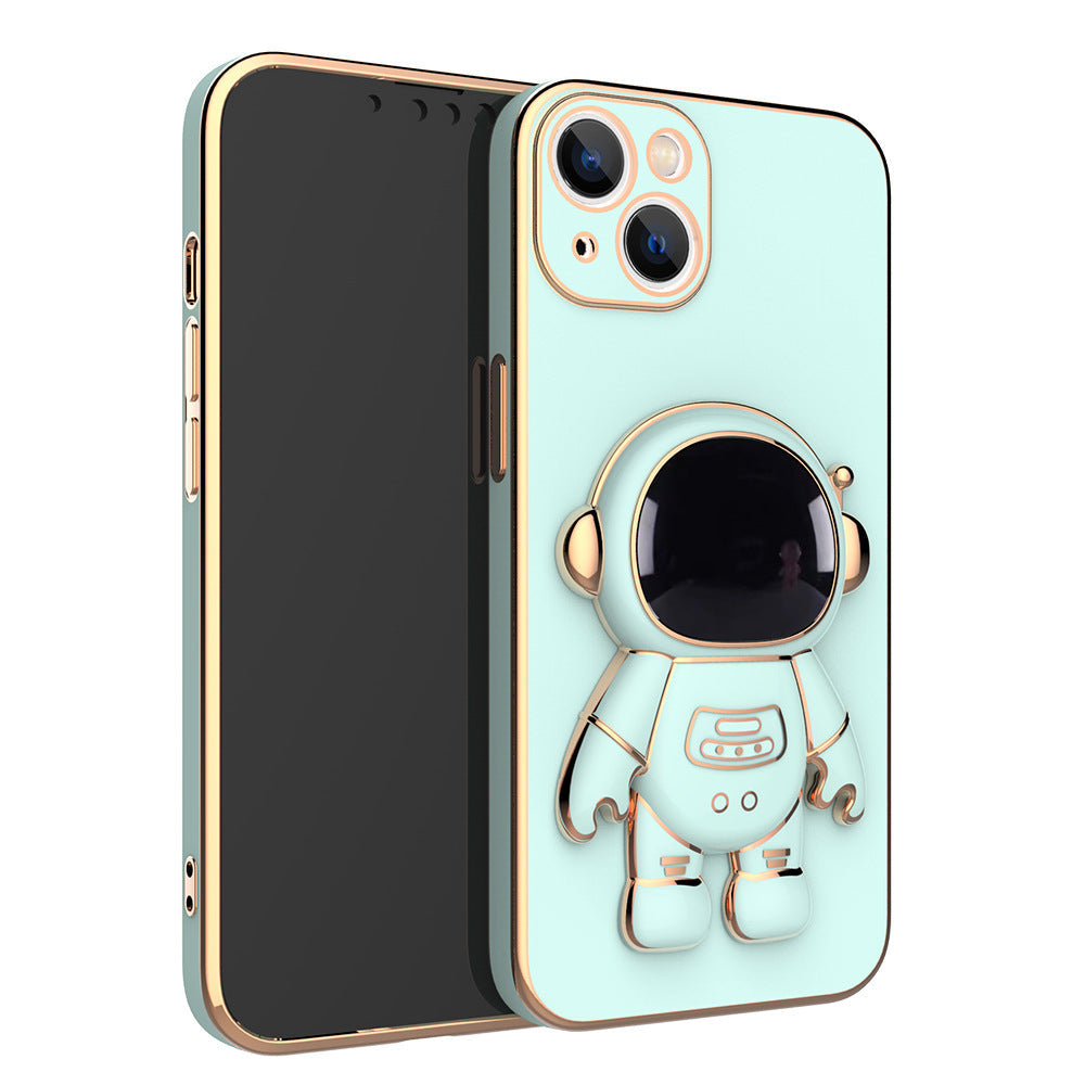 Coque de Téléphone 3D Astronaute Antichoc – Support Électroplaqué Anti-Drop