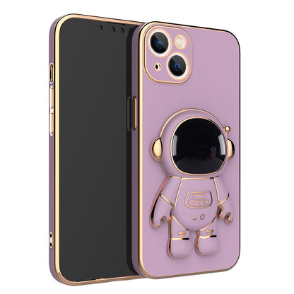 Coque de Téléphone 3D Astronaute Antichoc – Support Électroplaqué Anti-Drop