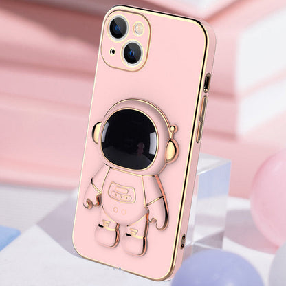 Coque de Téléphone 3D Astronaute Antichoc – Support Électroplaqué Anti-Drop